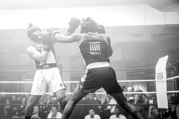 Combat boxe gala hiver du temple noble art paris 15