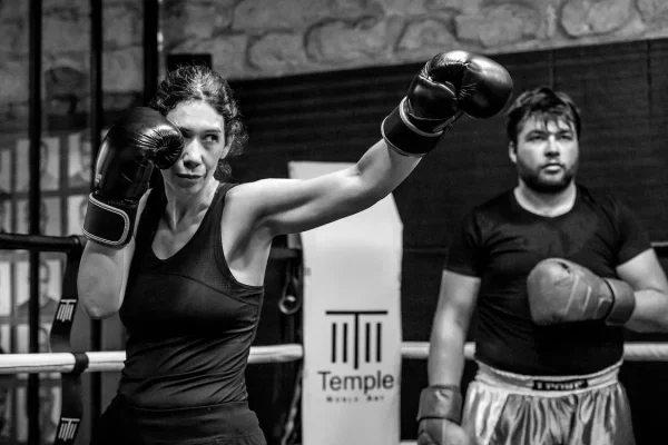 Pratiquants de boxe en séance de shadow boxing